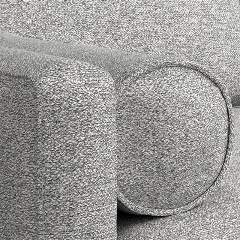 Morrison Mid-Century Modern 89 inch Wide Sofa in Mist Gray Woven-Blend Fabric