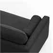 Morrison 72 inch Wide Modern Loveseat Sofa in Charcoal Gray Woven-Blend Fabric