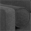 Morrison 72 inch Wide Modern Loveseat Sofa in Charcoal Gray Woven-Blend Fabric