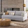 Livingston Modern 76 inch Wide Sofa in Mist Gray Woven-Blend Fabric