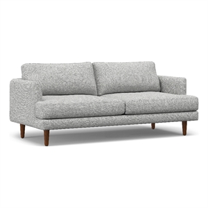 livingston modern 76 inch wide sofa in mist gray woven-blend fabric