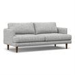 Livingston Modern 76 inch Wide Sofa in Mist Gray Woven-Blend Fabric