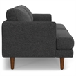 Livingston Modern 76 inch Wide Sofa in Charcoal Gray Woven-Blend Fabric