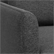 Livingston 90 inch Wide Modern Sofa in Charcoal Gray Woven-Blend Fabric