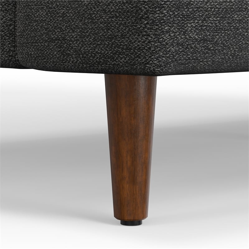 Livingston 90 inch Wide Modern Sofa in Charcoal Gray Woven-Blend Fabric