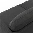 Livingston 90 inch Wide Modern Sofa in Charcoal Gray Woven-Blend Fabric