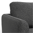 Livingston 90 inch Wide Modern Sofa in Charcoal Gray Woven-Blend Fabric