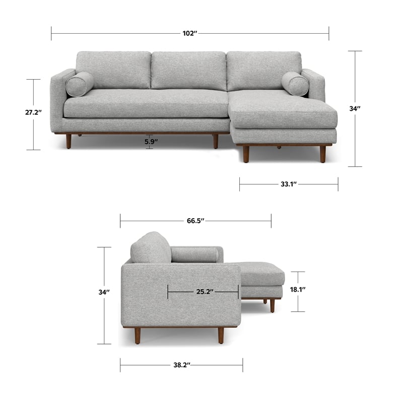 Morrison Mid Century Right Sectional 102