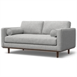 Morrison Modern 72 inch Wide Loveseat Sofa in Mist Gray Woven-Blend Fabric