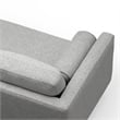 Morrison Modern 72 inch Wide Loveseat Sofa in Mist Gray Woven-Blend Fabric