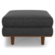 Morrison 33 inch Wide Modern Table Ottoman in Charcoal Gray Woven-Blend Fabric