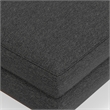 Morrison 33 inch Wide Modern Table Ottoman in Charcoal Gray Woven-Blend Fabric