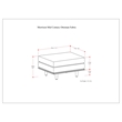 Morrison 33 inch Wide Modern Table Ottoman in Charcoal Gray Woven-Blend Fabric