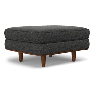 Morrison 33 inch Wide Modern Table Ottoman in Charcoal Gray Woven-Blend Fabric