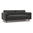 Morrison Modern 89 inch Wide Sofa in Charcoal Gray Woven-Blend Fabric
