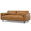 Morrison Mid-Century Modern 89 inch Wide Sofa in Sienna Genuine Leather