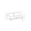 Livingston 76 inch Wide Modern Sofa in Sienna Top Grain Genuine Leather