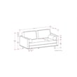 Morrison 72 inch Wide Modern Sofa in Caramel Brown Top Grain Genuine Leather