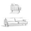 Livingston 90 inch Wide Modern Sofa in Caramel Brown Top Grain Genuine Leather