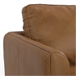 Livingston 90 inch Wide Modern Sofa in Caramel Brown Top Grain Genuine Leather