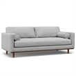 Morrison Modern 89 inch Wide Sofa Set in Mist Grey Woven-Blend Fabric