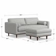 Morrison Modern 89 inch Wide Sofa Set in Mist Grey Woven-Blend Fabric
