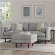 Morrison Modern 89 inch Wide Sofa Set in Mist Grey Woven-Blend Fabric