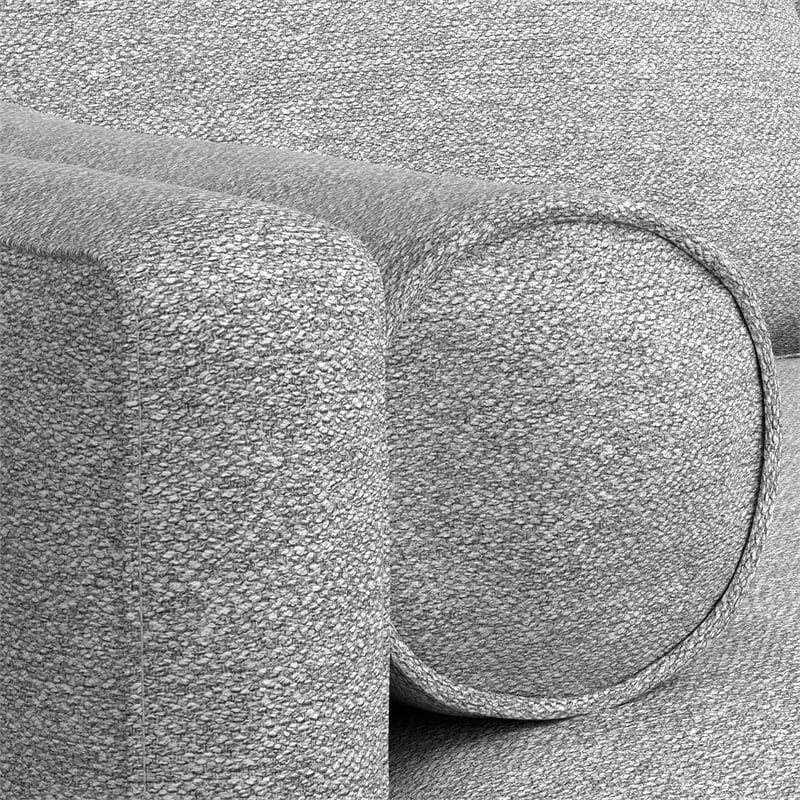 Morrison Modern 89 inch Wide Sofa Set in Mist Grey Woven-Blend Fabric