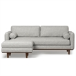 Morrison Modern 89 inch Wide Sofa Set in Mist Grey Woven-Blend Fabric