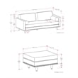 Morrison Modern 89 inch Wide Sofa Set in Mist Grey Woven-Blend Fabric