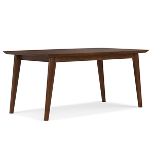 Draper HARDWOOD & Rubberwood 66 x40&quot Modern Dining Table in WALNUT WOOD