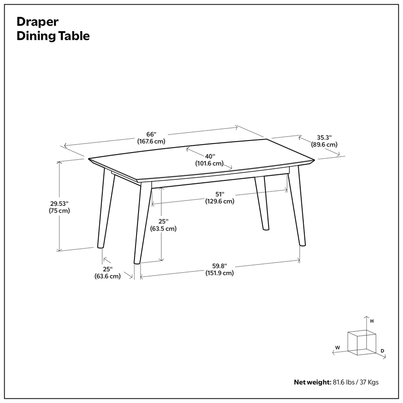 Draper HARDWOOD & Rubberwood 66 x40
