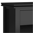 Artisan SOLID WOOD 24 inch Wide Contemporary Bedside Nightstand Table in Black