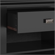 Artisan SOLID WOOD 24 inch Wide Contemporary Bedside Nightstand Table in Black