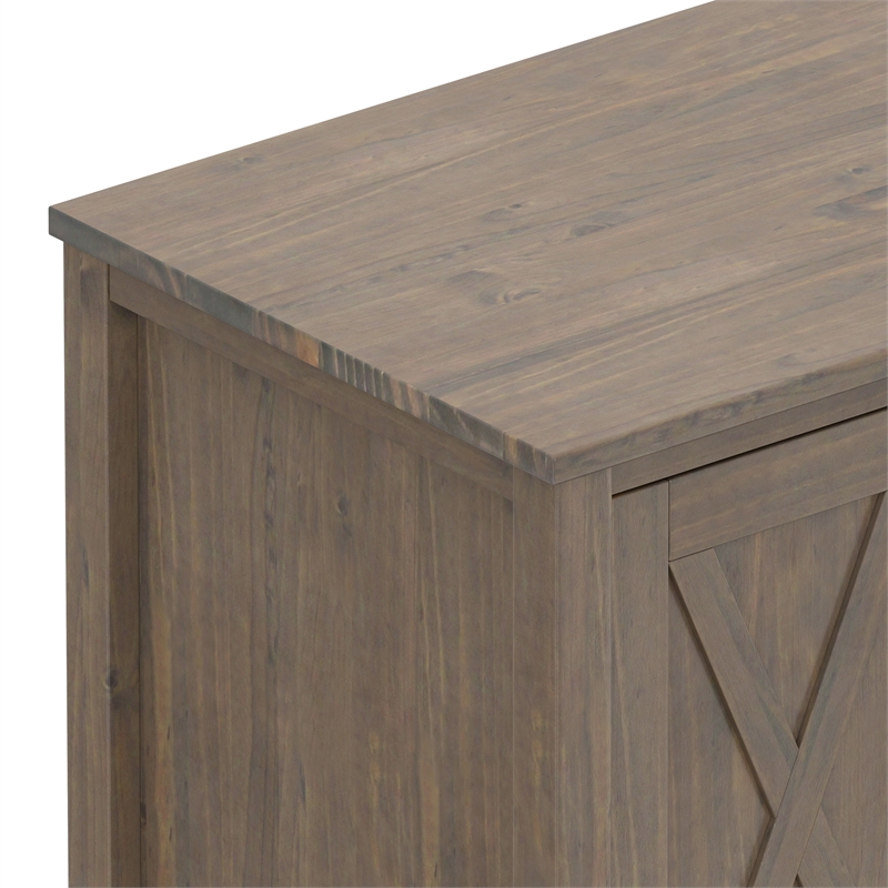 Ela SOLID WOOD 72 inch Wide Transitional TV Media Stand in Smoky Brown