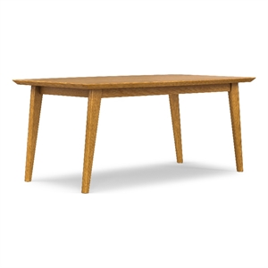 Draper WOOD and Rubberwood 66x40&quot Rectangle Modern Dining Table in OAK WOOD
