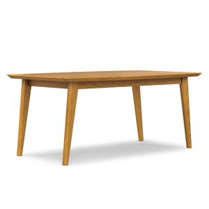 Draper WOOD and Rubberwood 66x40&quot Rectangle Modern Dining Table in OAK WOOD