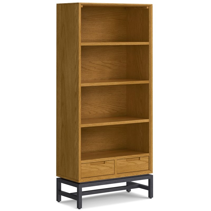 Banting and Metal 66 inch x 30 inchRectangle Industrial Bookcase in OAK WOOD