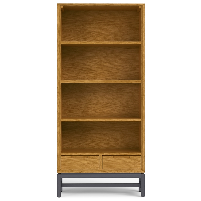 Banting and Metal 66 inch x 30 inchRectangle Industrial Bookcase in OAK WOOD