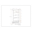 Banting and Metal 66 inch x 30 inchRectangle Industrial Bookcase in OAK WOOD