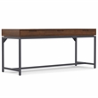 Banting SOLID WOOD Industrial 72 inch Wide Wide Desk in Walnut