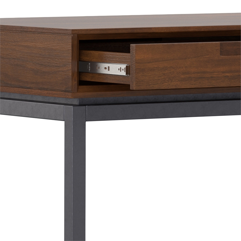 Banting SOLID WOOD Industrial 72 inch Wide Wide Desk in Walnut