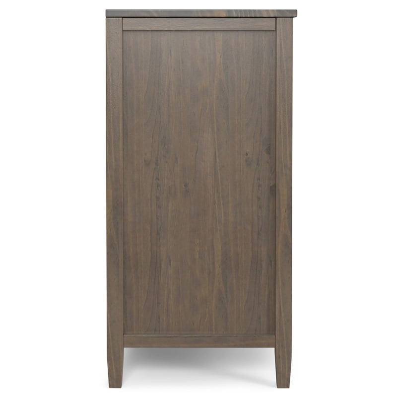 Ela SOLID WOOD 54 inch Wide Transitional Sideboard  in Smoky Brown