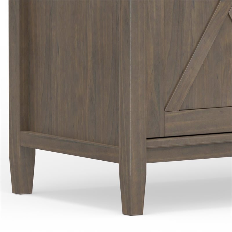 Ela SOLID WOOD 54 inch Wide Transitional Sideboard  in Smoky Brown