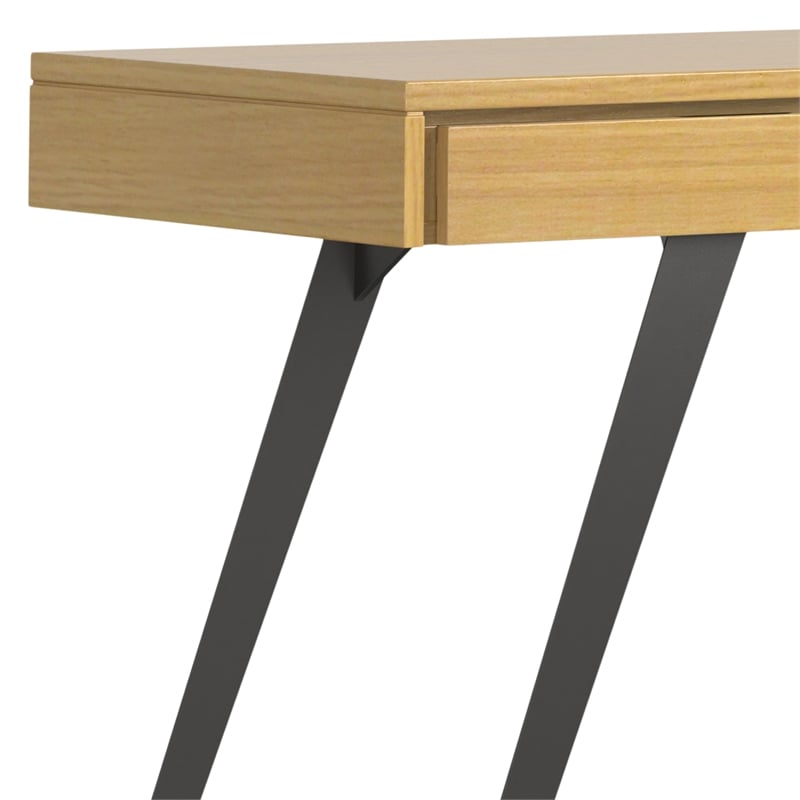 Lowry  Modern Industrial 72 inch Wide Large Desk in Oak