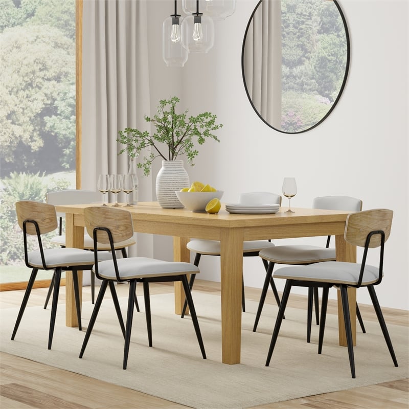 Eastwood Oak 66 inch x 40 inch Rectangle Contemporary Dining Table in Oak