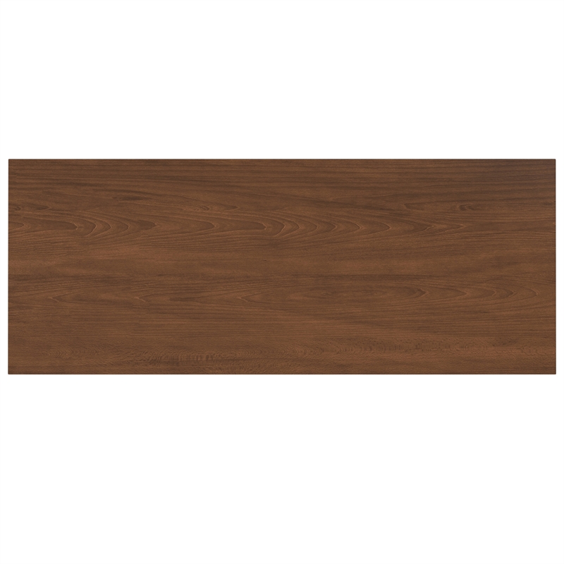 Lowry Modern Industrial 54 inch Wide Desk in Walnut