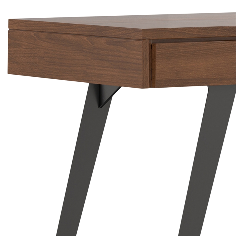 Lowry Modern Industrial 54 inch Wide Desk in Walnut