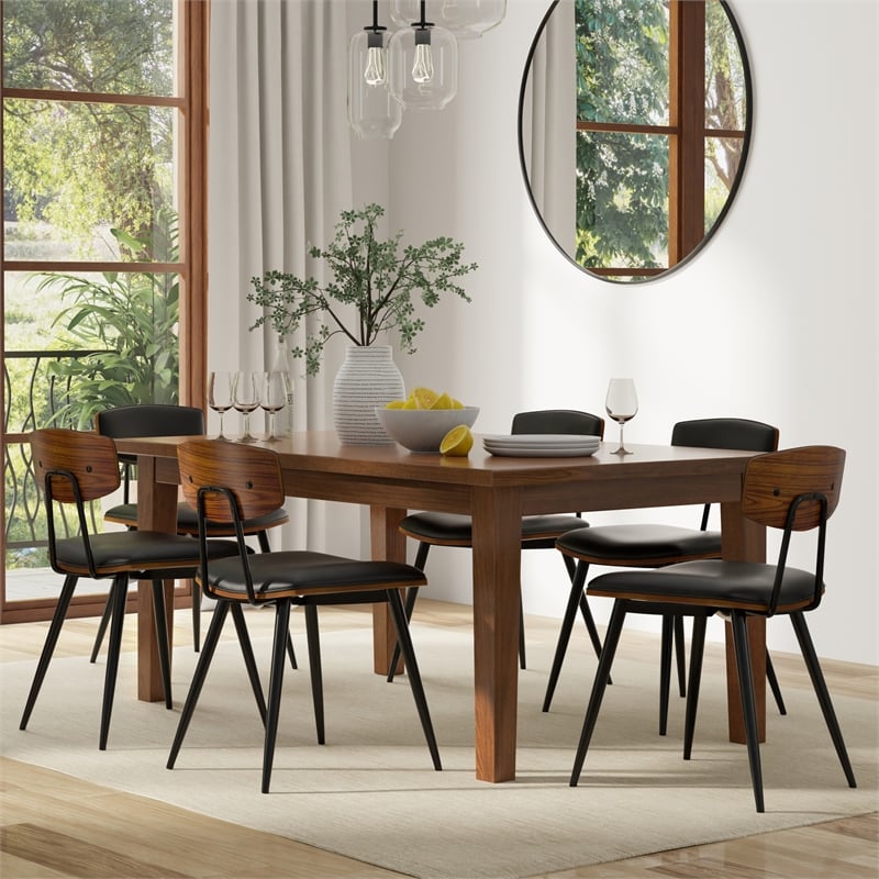 Eastwood Walnut 66x40 inch Rectangle Contemporary Dining Table in Walnut