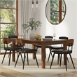 Eastwood Walnut 66x40 inch Rectangle Contemporary Dining Table in Walnut